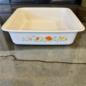 Corningware Wild Flower Roasting Pan with Floral Design